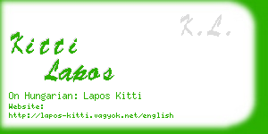 kitti lapos business card